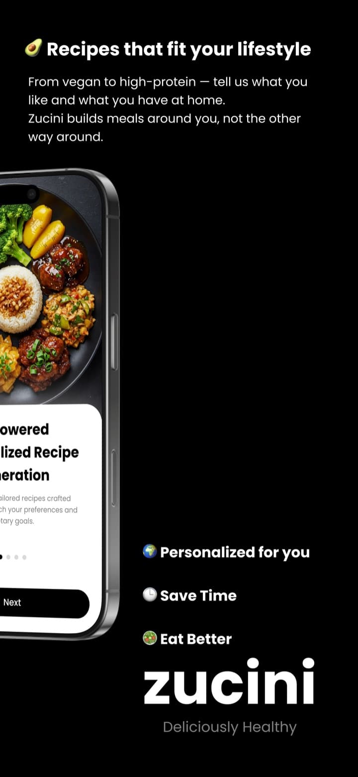 Zucini app recipe screenshot